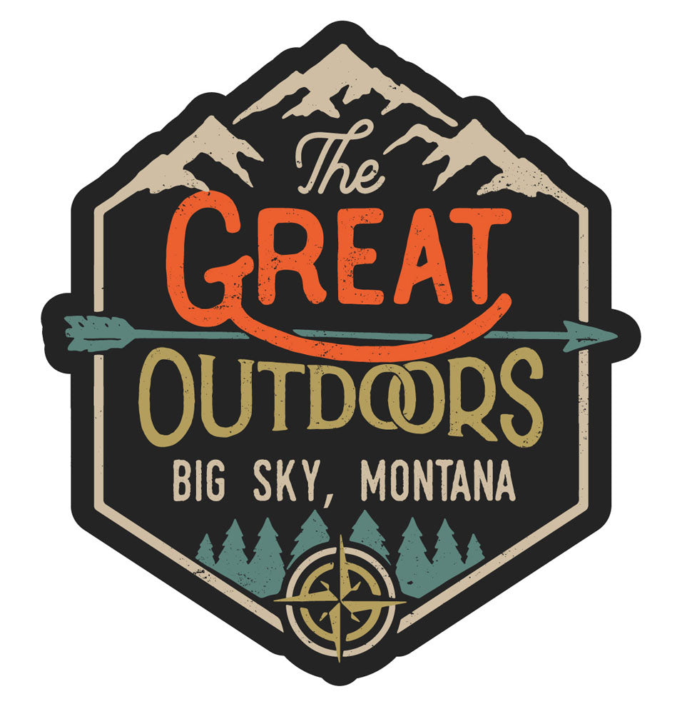 Big Sky Montana Souvenir Decorative Stickers (Choose theme and size)