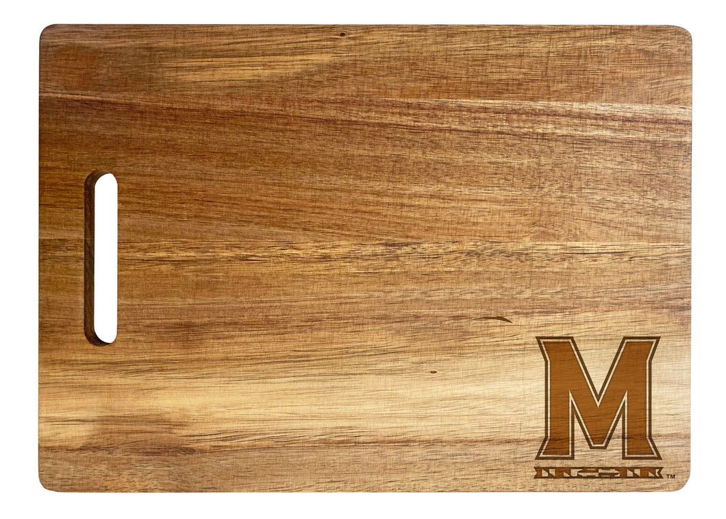 Maryland Terrapins Classic Acacia Wood Cutting Board - Small Corner Logo