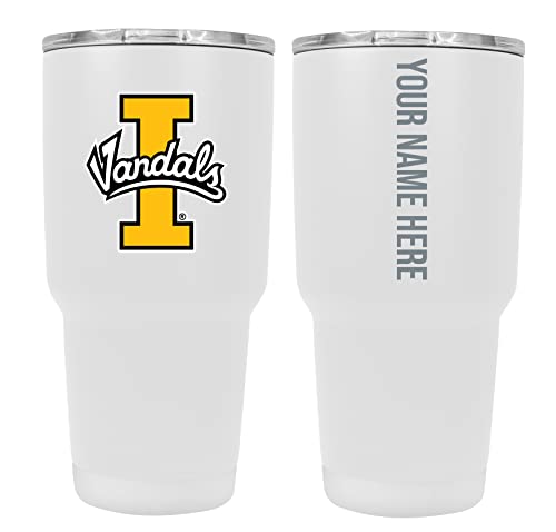 Custom Idaho Vandals White Insulated Tumbler - 24oz Engraved Stainless Steel Travel Mug
