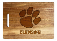 Load image into Gallery viewer, Clemson Tigers Showcase Acacia Wood Cutting Board - Large Central Logo
