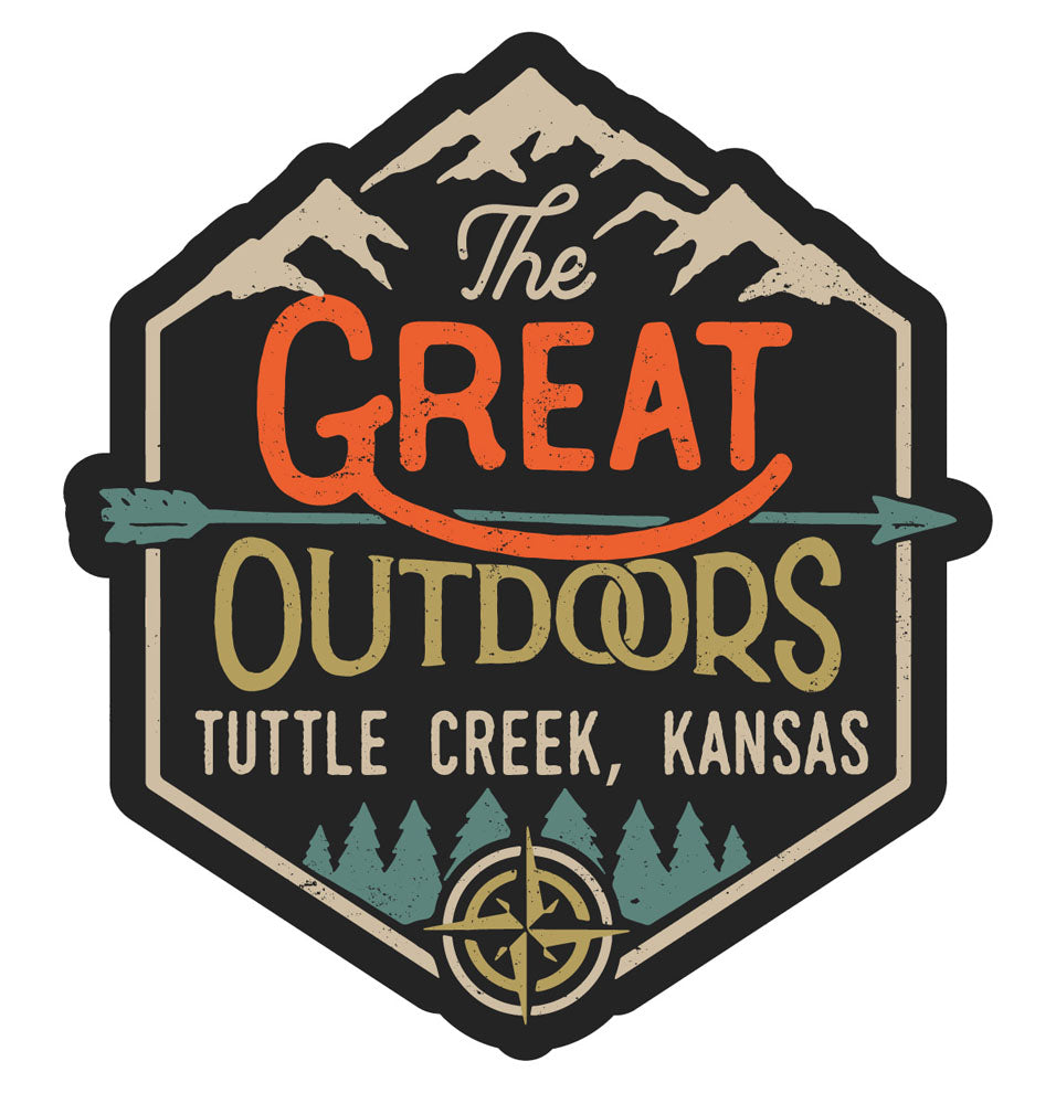 Tuttle Creek Kansas Souvenir Decorative Stickers (Choose theme and size)
