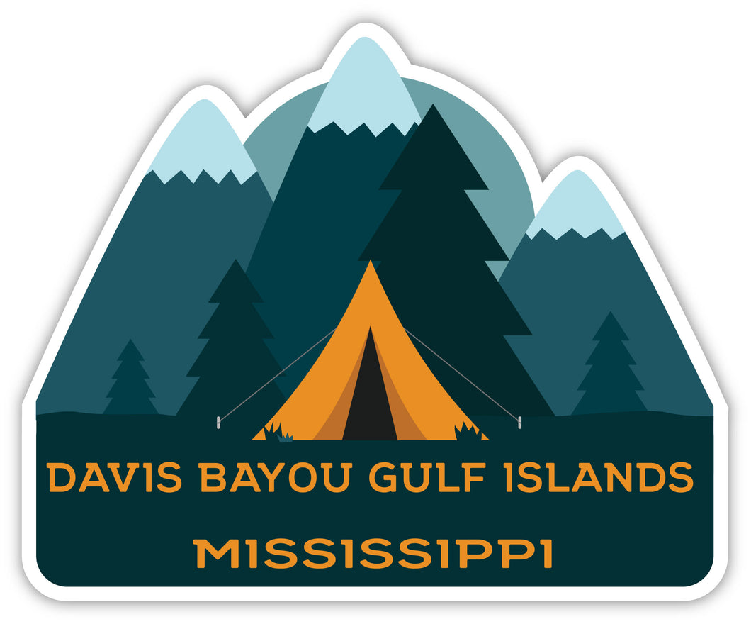 Davis Bayou Gulf Islands Mississippi Souvenir Decorative Stickers (Choose theme and size)