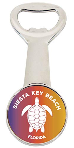 Siesta Key Beach Florida Turtle Design Souvenir Magnetic Bottle Opener
