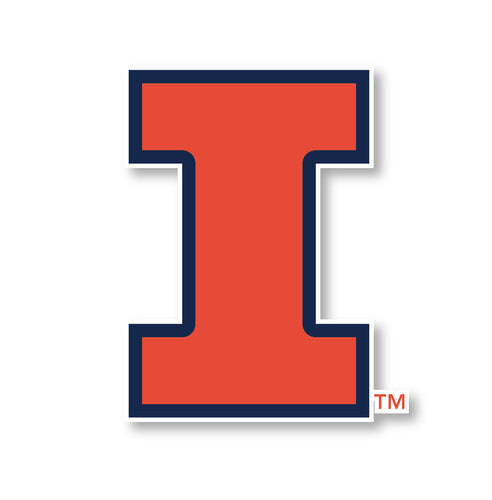 Illinois Fighting Illini 2-Inch Mascot Logo NCAA Vinyl Decal Sticker for Fans, Students, and Alumni