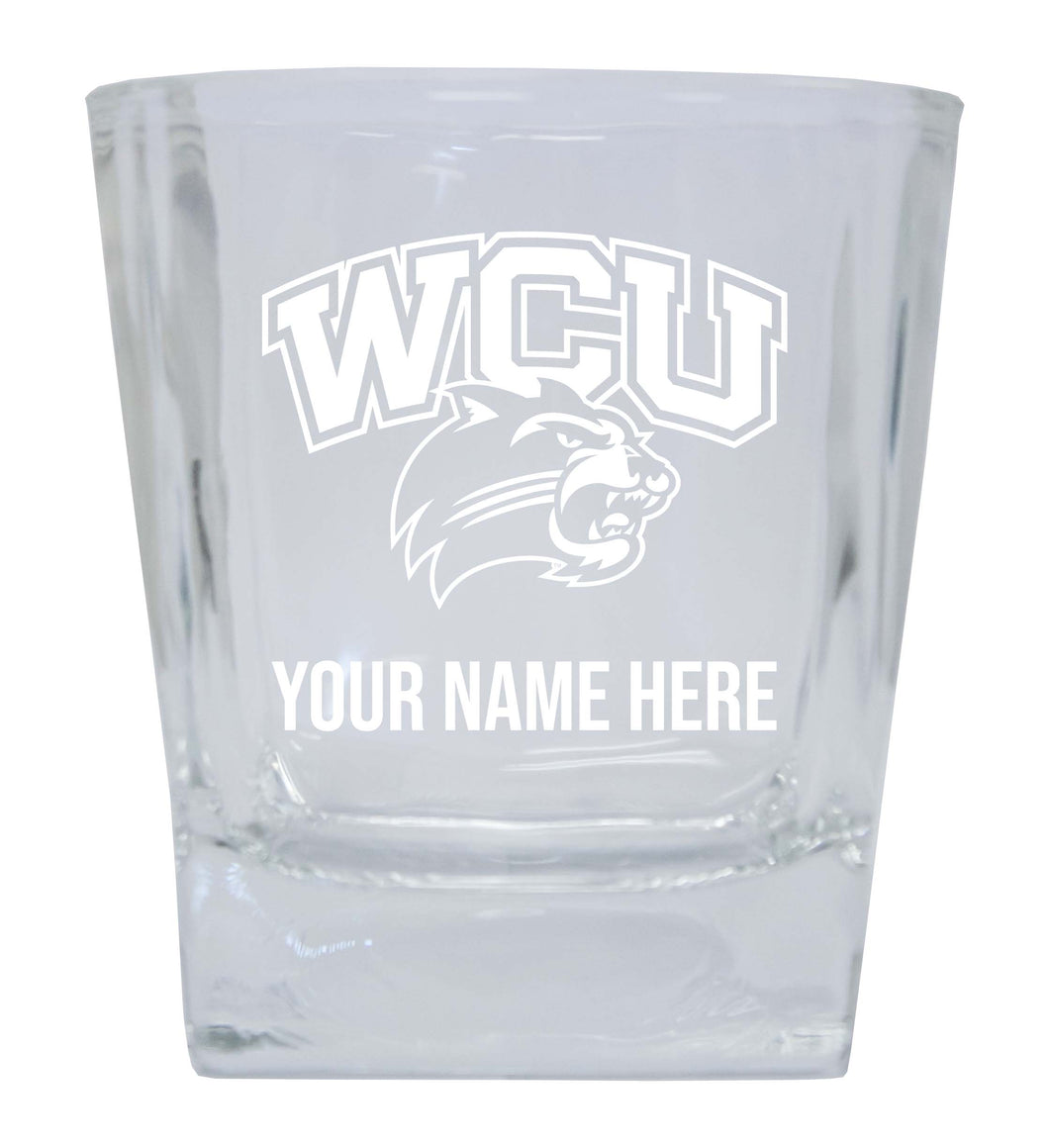 Western Carolina University Custom College Etched Alumni 8oz Glass Tumbler 2 Pack