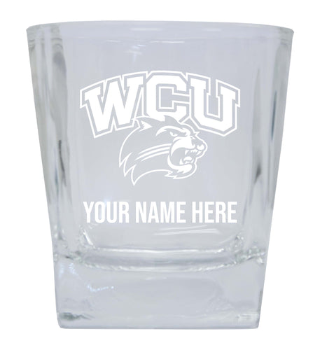 Western Carolina University  Personalized NCAA Spirit Elegance 10oz Etched Glass Tumbler