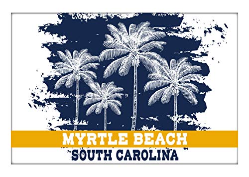 Myrtle Beach South Carolina Souvenir 2x3 Inch Fridge Magnet Palm Design