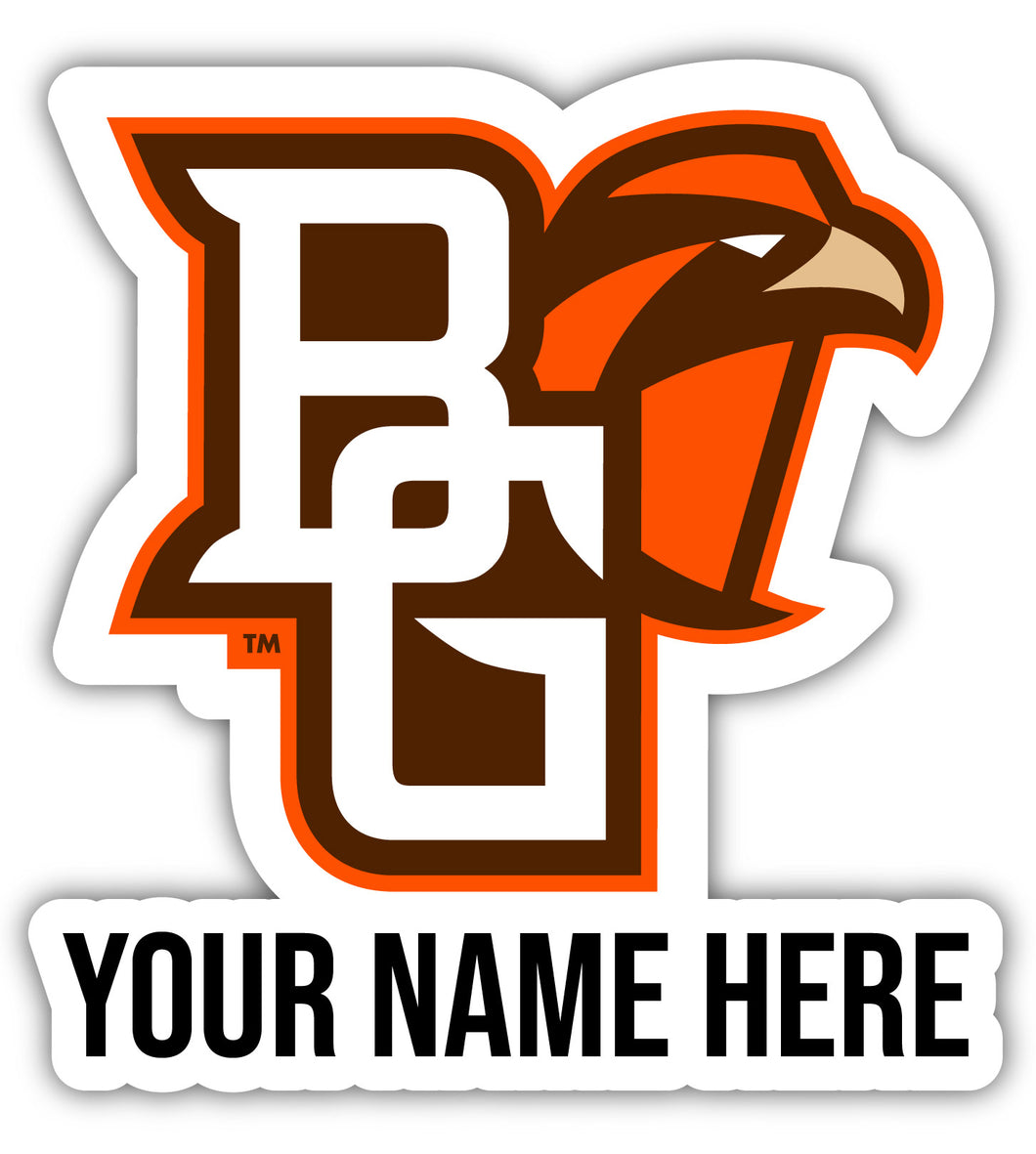Bowling Green Falcons 9x14-Inch Mascot Logo NCAA Custom Name Vinyl Sticker - Personalize with Name