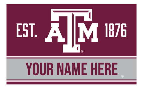 Personalized Customizable Texas A&M Aggies Wood Sign with Frame Custom Name