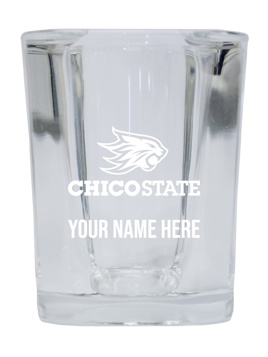 NCAA California State University, Chico Personalized 2oz Stemless Shot Glass - Custom Laser Etched 4-Pack