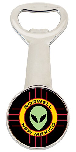 Roswell New Mexico UFO Alien I Believe Souvenir Magnetic Bottle Opener