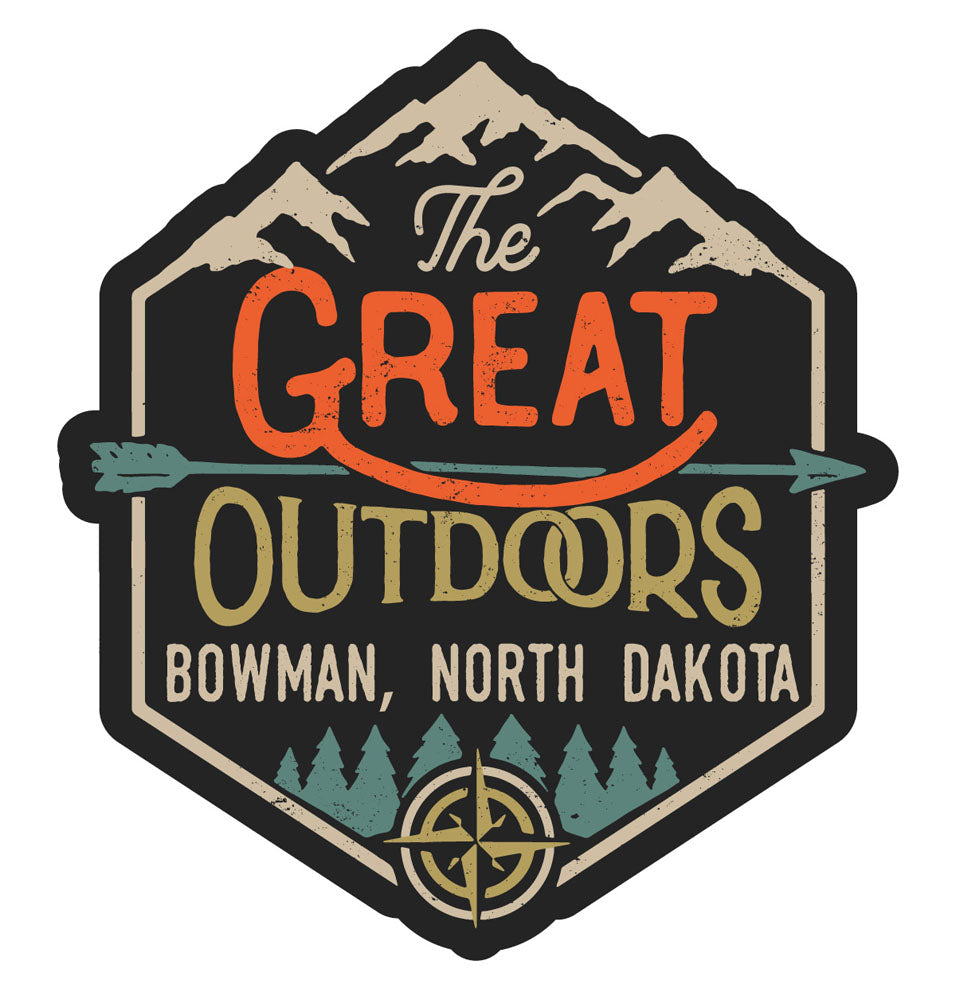 Bowman North Dakota Souvenir Decorative Stickers (Choose theme and size)