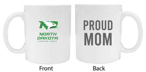 North Dakota Fighting Hawks Proud Mom Ceramic Coffee Mug - White