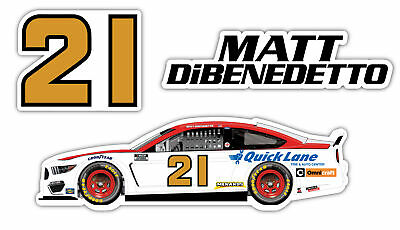 Matt DiBenedetto NASCAR #21 3 Pack Laser Cut Decal