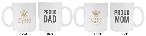 William and Mary Proud Mom And Dad White Ceramic Coffee Mug 2 pack (White)