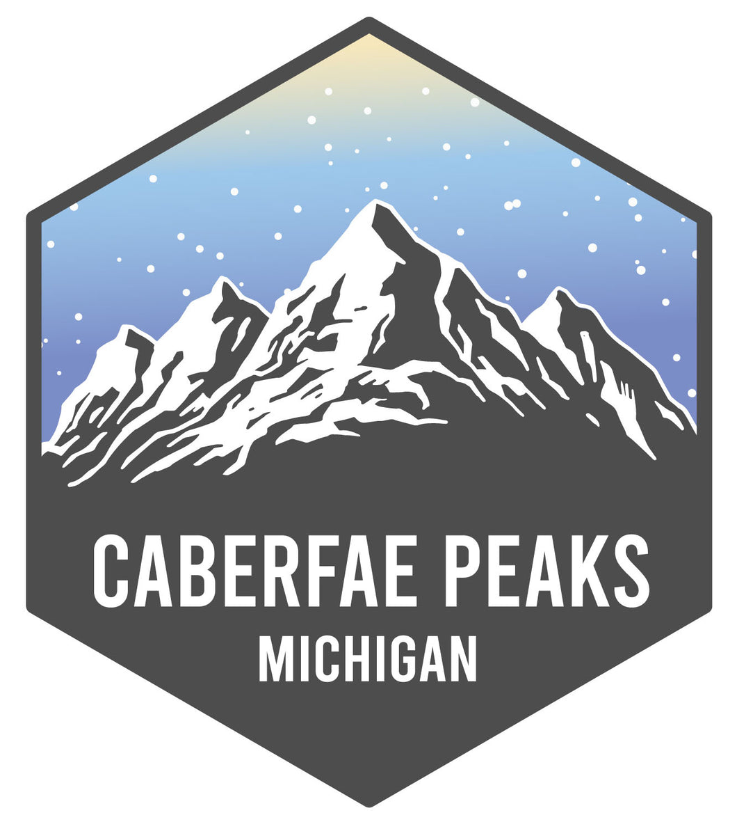 Caberfae Peaks Michigan Ski Adventures Souvenir 4 Inch Vinyl Decal Sticker
