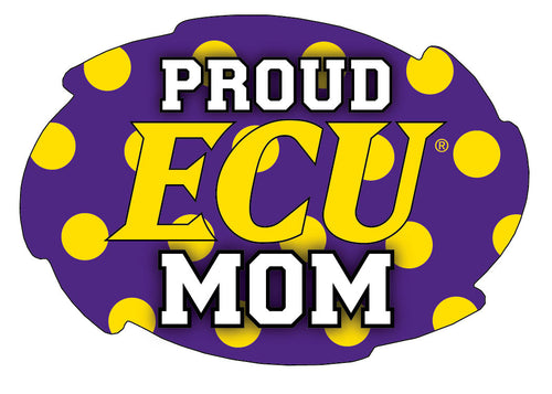 East Carolina Pirates 5x6-Inch Swirl Shape Proud Mom NCAA - Durable School Spirit Vinyl Decal Perfect Gift for Mom