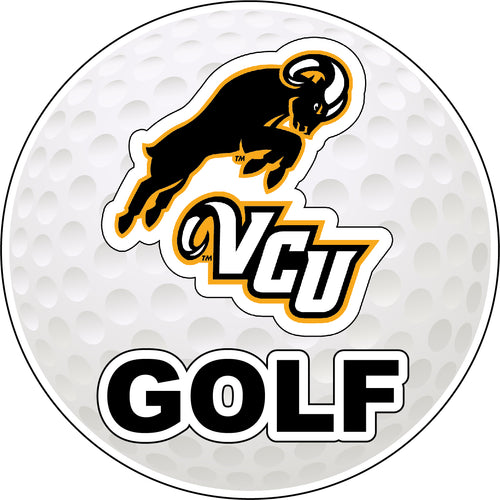 Virginia Commonwealth 4-Inch Round Golf NCAA Fairway Fervor Vinyl Decal Sticker