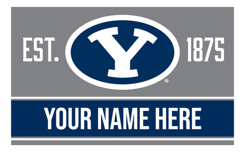 Personalized Customizable Brigham Young Cougars Wood Sign with Frame Custom Name