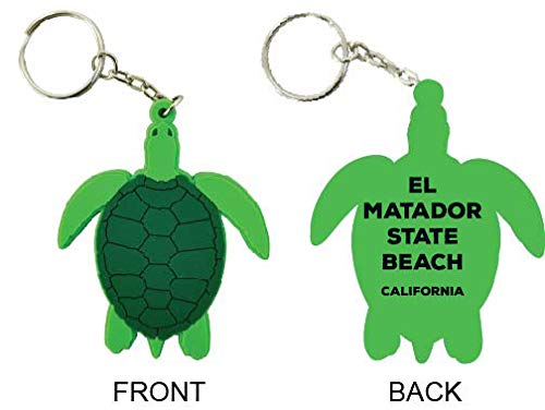 El Matador State Beach California Souvenir Green Turtle Keychain