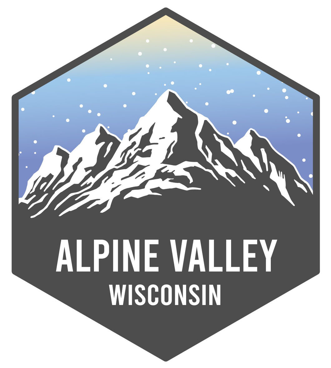 Alpine Valley Wisconsin Ski Adventures Souvenir 4 Inch Vinyl Decal Sticker