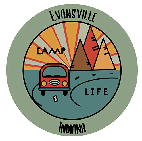 Evansville Indiana Souvenir Decorative Stickers (Choose theme and size)