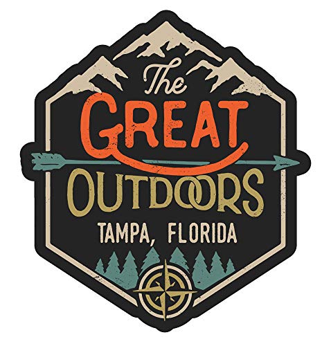 Tampa Florida The Great Outdoors Design 4-Inch Fridge Magnet