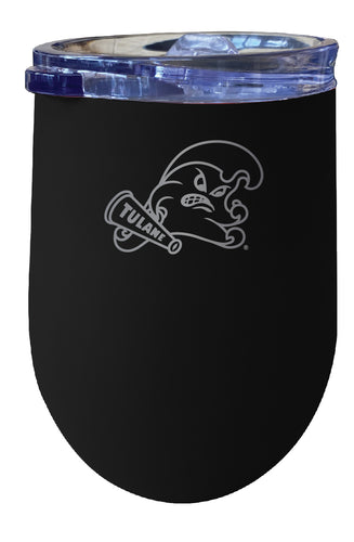 Tulane University Green Wave NCAA Laser-Etched Wine Tumbler - 12oz  Stainless Steel Insulated Cup