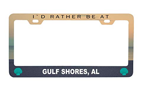 R and R Imports Gulf Shores Alabama Sea Shell Design Souvenir Metal License Plate Frame