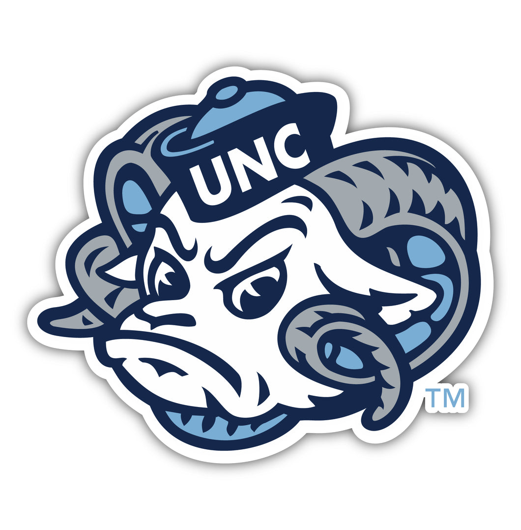 UNC Tar Heels 2-Inch Mascot Logo NCAA Vinyl Decal Sticker for Fans, Students, and Alumni
