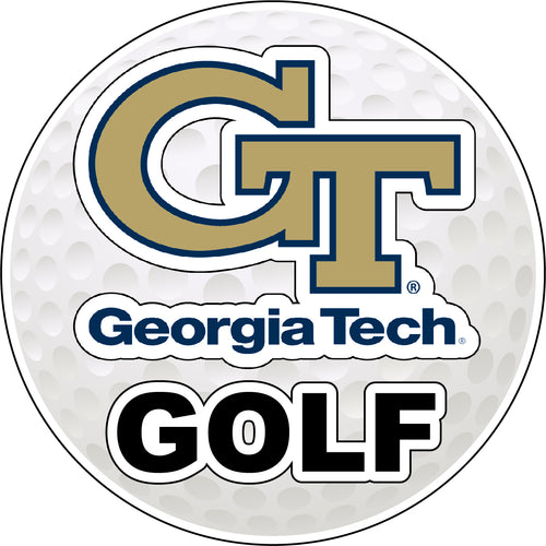 Georgia Tech Yellow Jackets 4-Inch Round Golf NCAA Fairway Fervor Vinyl Decal Sticker