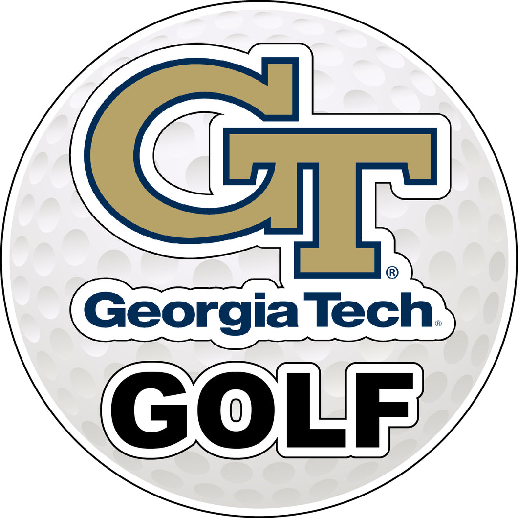 Georgia Tech Yellow Jackets 4-Inch Round Golf NCAA Fairway Fervor Vinyl Decal Sticker
