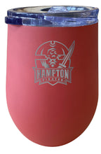 Load image into Gallery viewer, Hampton University 12 oz Etched Insulated Wine Stainless Steel Tumbler - Choose Your Color
