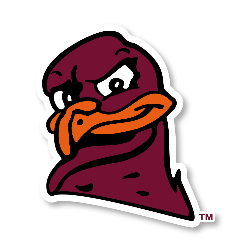 Virginia Tech Hokies 2-Inch Mascot Logo NCAA Vinyl Decal Sticker for Fans, Students, and Alumni
