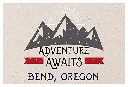 Bend Oregon Souvenir 2x3 Inch Fridge Magnet Adventure Awaits Design