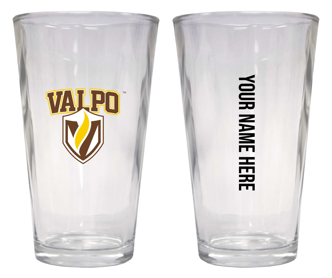 Customizable NCAA Valparaiso University 16 oz Pint Glass – Perfect Gift Personalized With your own  or any fan name