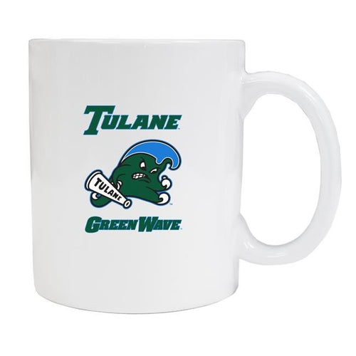 Tulane University Green Wave White Ceramic NCAA Fan Mug 2-Pack (White)