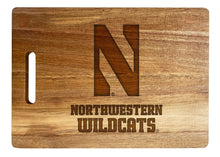 Load image into Gallery viewer, Northwestern University Wildcats Classic Acacia Wood Cutting Board - Small Corner Logo
