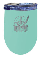 Load image into Gallery viewer, Hampton University 12 oz Etched Insulated Wine Stainless Steel Tumbler - Choose Your Color
