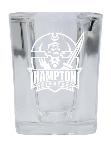 Hampton University NCAA Collector's Edition 2oz Square Shot Glass - Laser Etched Logo 