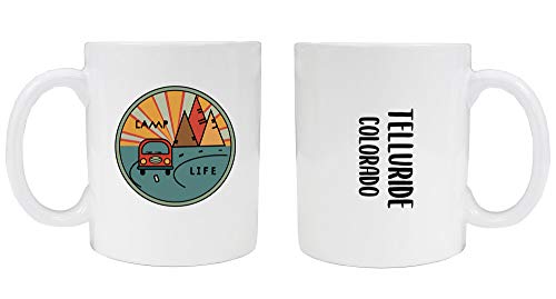 Telluride Colorado Souvenir Camp Life 8 oz Coffee Mug 2-Pack