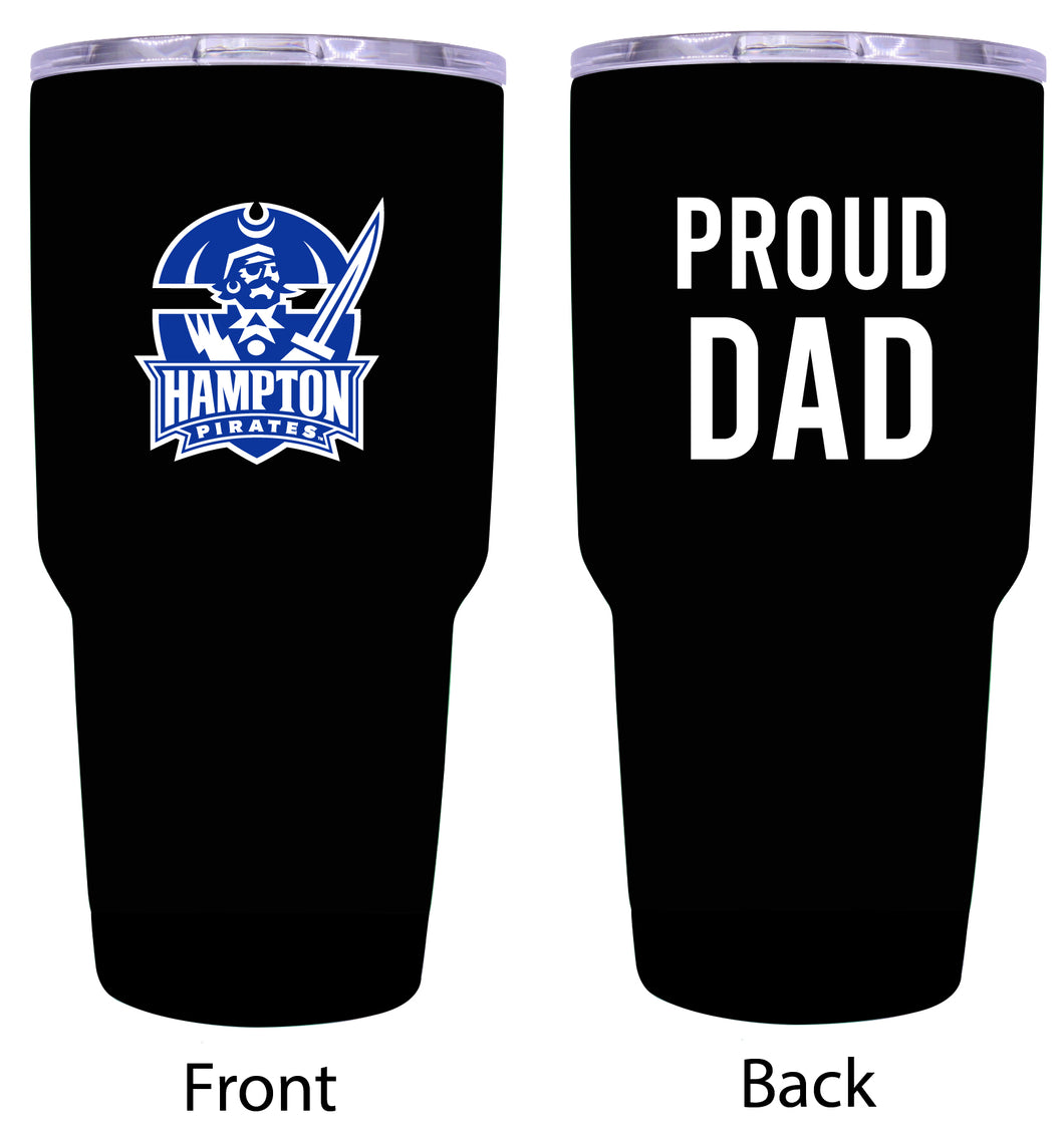 Hampton University Proud Dad 24 oz Insulated Stainless Steel Tumbler Black