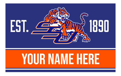 Personalized Customizable Savannah State University Wood Sign with Frame Custom Name