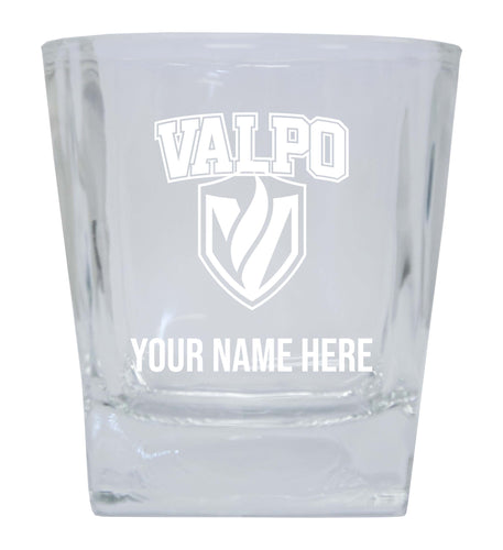 Valparaiso University NCAA Spirit Elegance - 5 ozPersonalized With Custom Name Etched Shooter Glass Tumbler 2-Pack