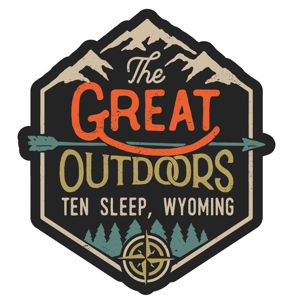 Ten Sleep Wyoming Souvenir Decorative Stickers (Choose theme and size)