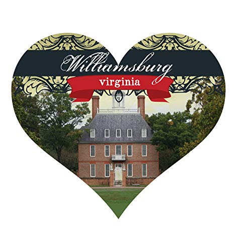 Williamsburg Virginia Historic Town Souvenir Heart Sticker Decal