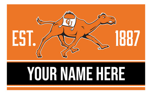 Personalized Customizable Campbell University Fighting Camels Wood Sign with Frame Custom Name