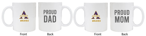 Alcorn State Braves Proud Mom And Dad White Ceramic Coffee Mug 2 pack (White)