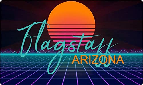 Flagstaff Arizona 4 X 2.25-Inch Fridge Magnet Retro Neon Design