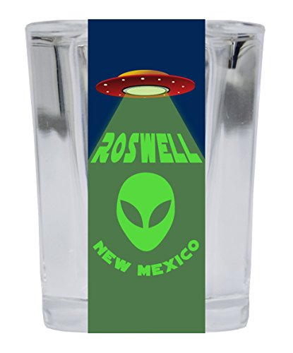 Roswell New Mexico UFO Alien I Believe Souvenir Square Shot Glass